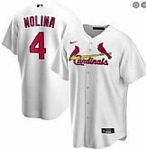 Cardinals 4 Yadier Molina White 2020 Nike Cool Base Jersey Dzhi,baseball caps,new era cap wholesale,wholesale hats